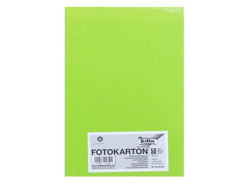Folia Fotokarton A4, 300 g/m², 50 Blatt, Maigrün
