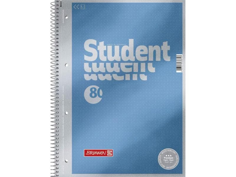 Brunnen Collegeblock Premium Student A4, Dot, 80 Blatt