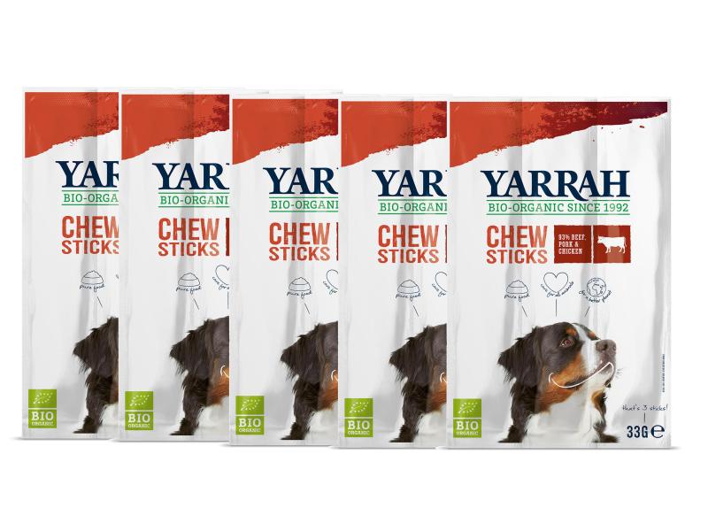 Yarrah Kauartikel Chew Sticks BIO, 5 x 33 g
