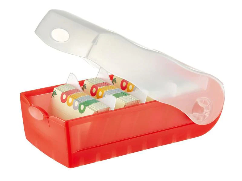 HAN Karteibox Croco A8 Rot