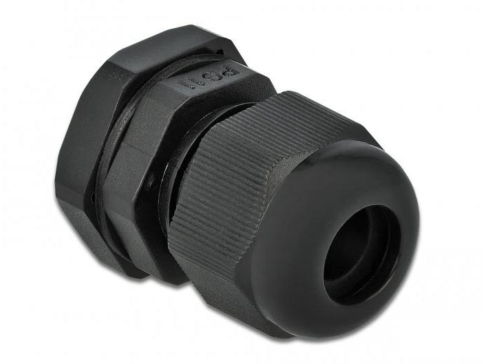 Delock Kabelverschraubung PG11, 19 mm 10 Stück, schwarz