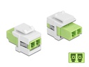 Delock Keystone-Modul LC Buchse zu LC Buchse Lindgrün  / Weiss
