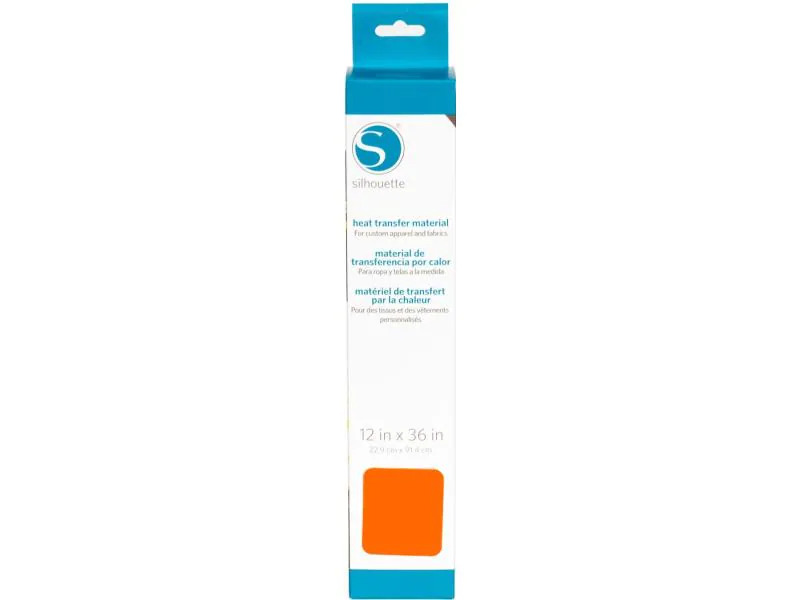 Silhouette Aufbügelfolie 30.5 cm x 91.4 cm Glatt, Neon Orange