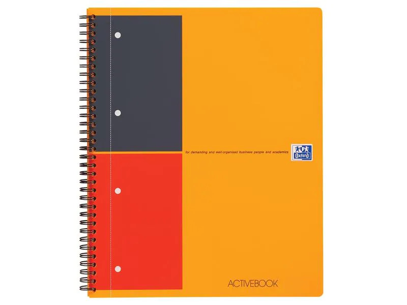 Oxford Notizheft International Activebook, A4 +, Liniert, Orange