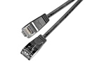 SLIM Slimpatchkabel RJ-45 - RJ-45, Cat 6, U/FTP, 0.15 m, Schwarz