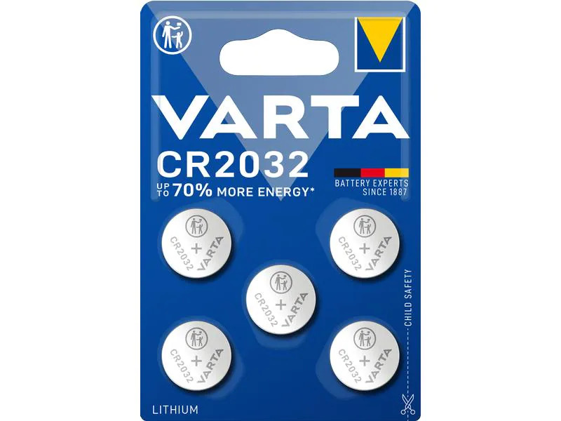 Varta Knopfzelle CR2032 5 Stück