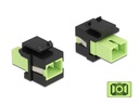 Delock Keystone-Modul SC Buchse zu SC  Buchse Lindgrün / Schwarz