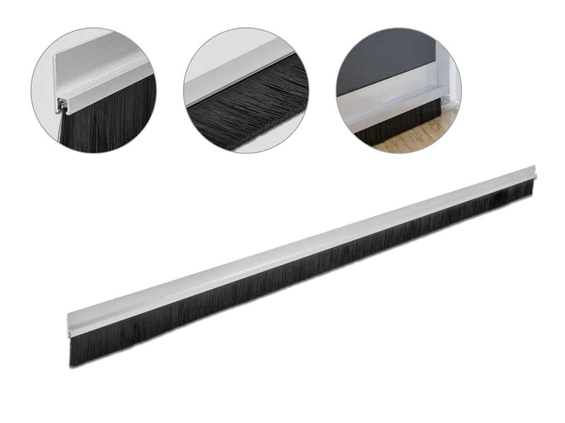 Delock Türdichtschiene Alu-Profil Gerade, 1 m x 40 mm