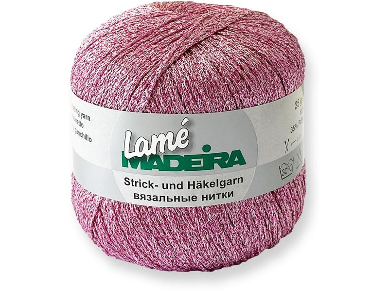 Madeira Häkel- und Strickgarn Lamé 25 g, 175 m, Rosa