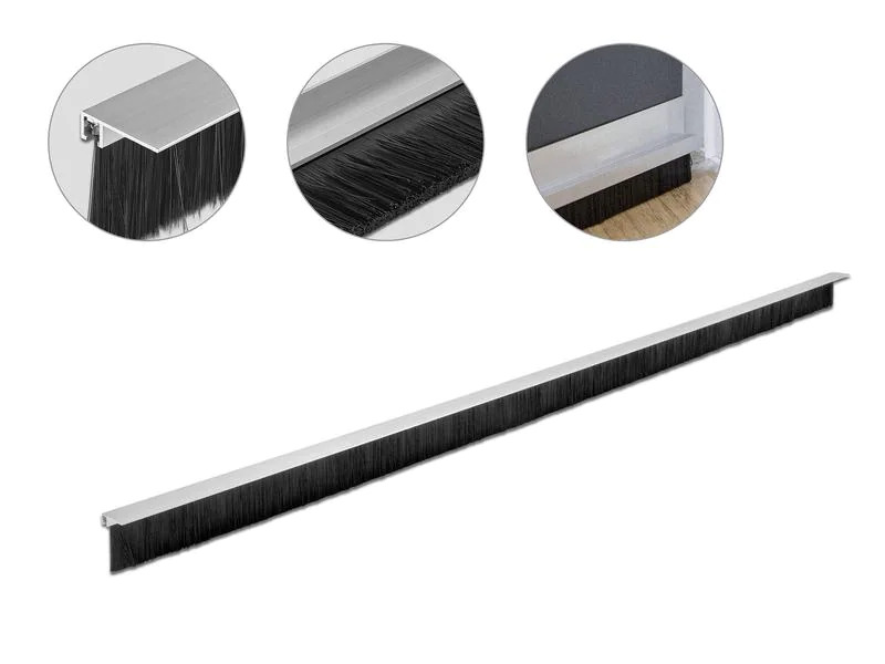 Delock Türdichtschiene Alu-Profil Gewinkelt, 1 m x 40 mm