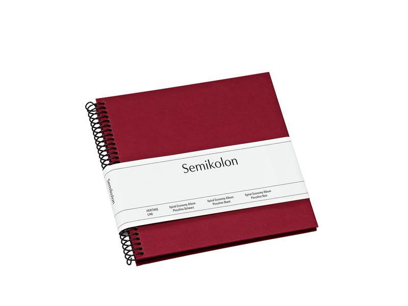Semikolon Fotoalbum 17 x 17 cm Bordeaux, 20  schwarze Seiten