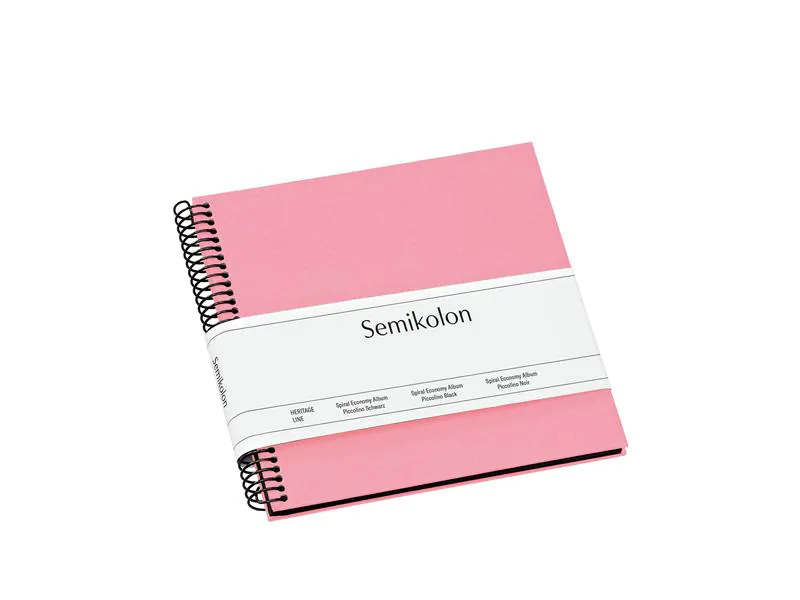 Semikolon Fotoalbum 17 x 17 cm Rosa, 20  schwarze Seiten