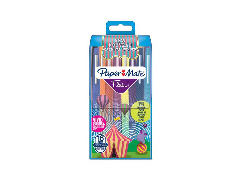 Paper Mate Fineliner Flair Medium Carnival Wonder 0.7 mm, 16 Stück