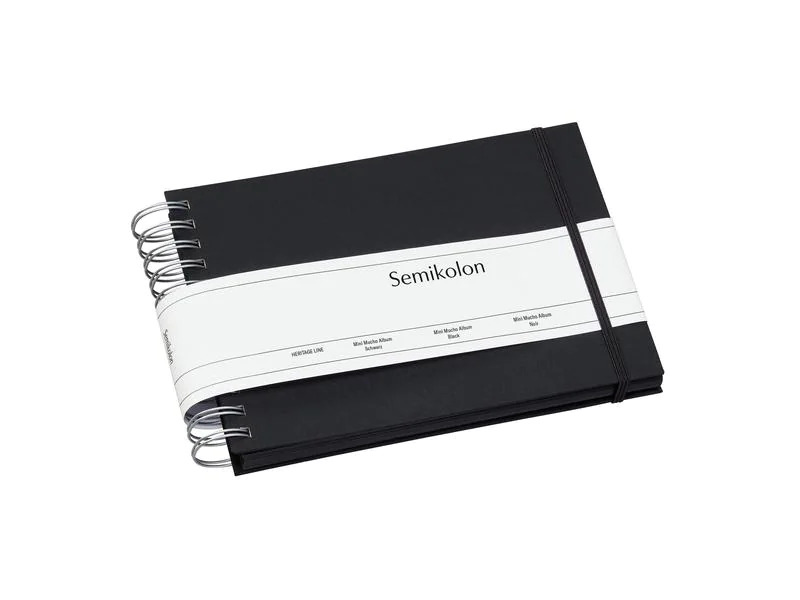 Semikolon Fotoalbum Mini Mucho Schwarz. Schwarze Seiten