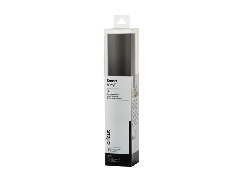Cricut Vinylfolie Smart ablösbar 33 x 366 cm, 1 Stück, Schwarz