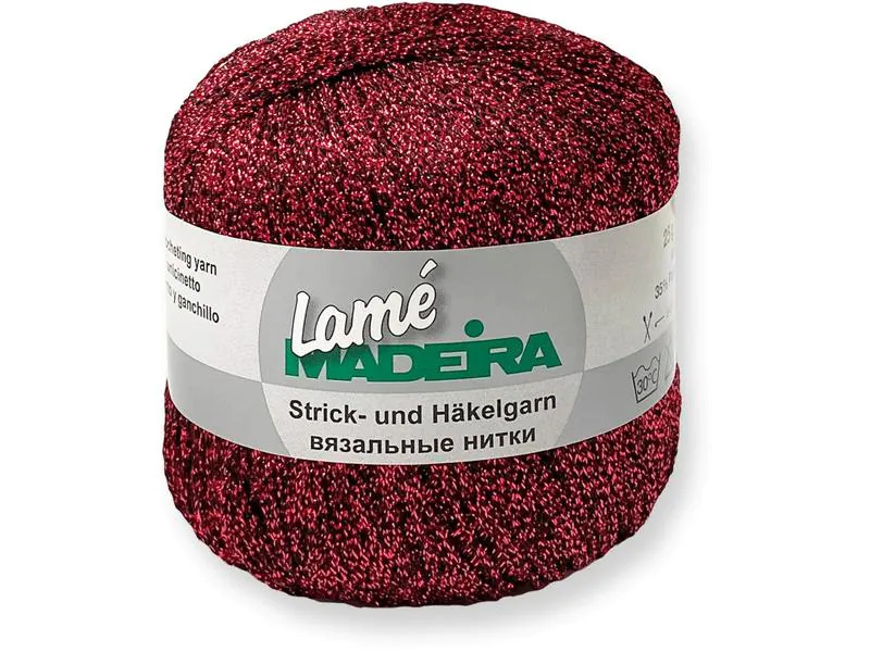 Madeira Häkel- und Strickgarn Lamé 25 g, 175 m, Rot
