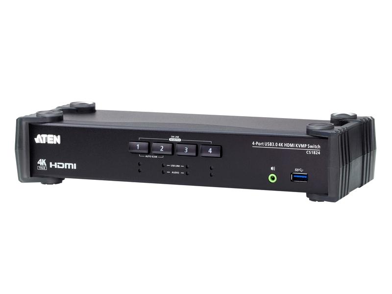 Aten KVM Switch CS1824 4-Port USB 3.0 4K HDMI