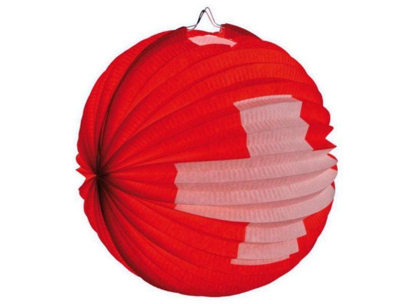 Haushaltsware Lampion Schweizerkreuz, 25 cm