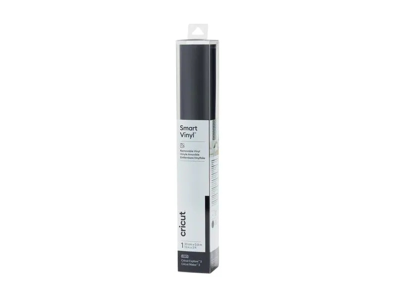 Cricut Vinylfolie Smart ablösbar 33 x 91 cm, 1 Stück, Schwarz