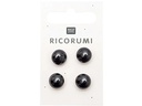 Rico Design Knopfaugen Braun-Schwarz 11 mm 4 Stück