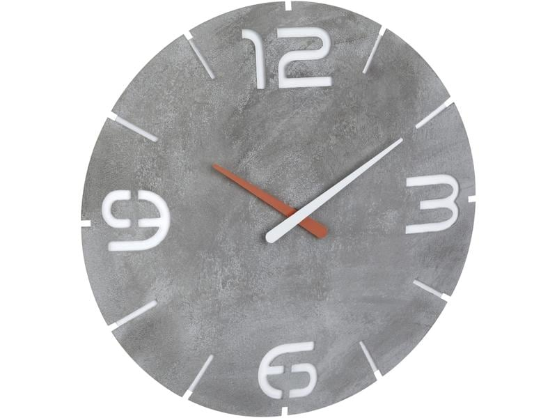 TFA Dostmann Funk-Wanduhr Contour Beton-Optik, Ø 35 cm
