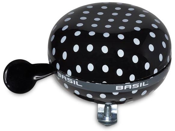 BASIL Fahrradklingel Big Bell Polkadot, Schwarz/Weiss