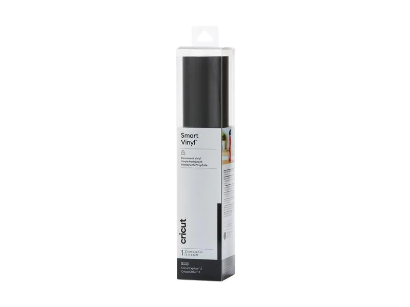 Cricut Vinylfolie Smart Permanent 33 x 366 cm, 1 Stück, Schwarz