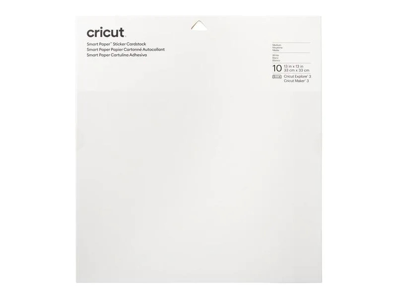 Cricut Stickerpapier Smart 30.5 x 30.5 cm, 10 Blatt, Weiss