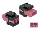 Delock Keystone-Modul LC Buchse zu LC  Buchse Violett / Schwarz