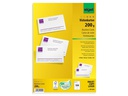 Sigel Visitenkarten-Etiketten 8.5 x 5.5 cm, 15 Blatt, 200 g, Weiss