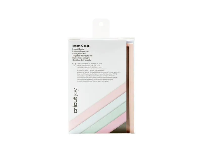 Cricut Blankokarte Joy  Braun/Hellgrau/Rosa, 12 Stück