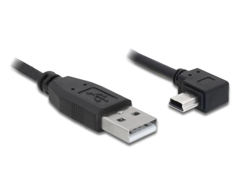 Delock USB 2.0-Kabel 90°gewinkelt USB A - Mini-USB B 5 m