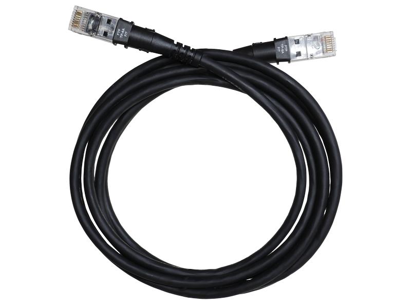 Patchsee Patchkabel ThinPATCH Cat 6A, U/FTP, 0.9 m, Schwarz 10 Stück