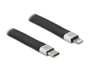 Delock USB-Ladekabel FPC Flachbandkabel USB C - Lightning 0.13 m