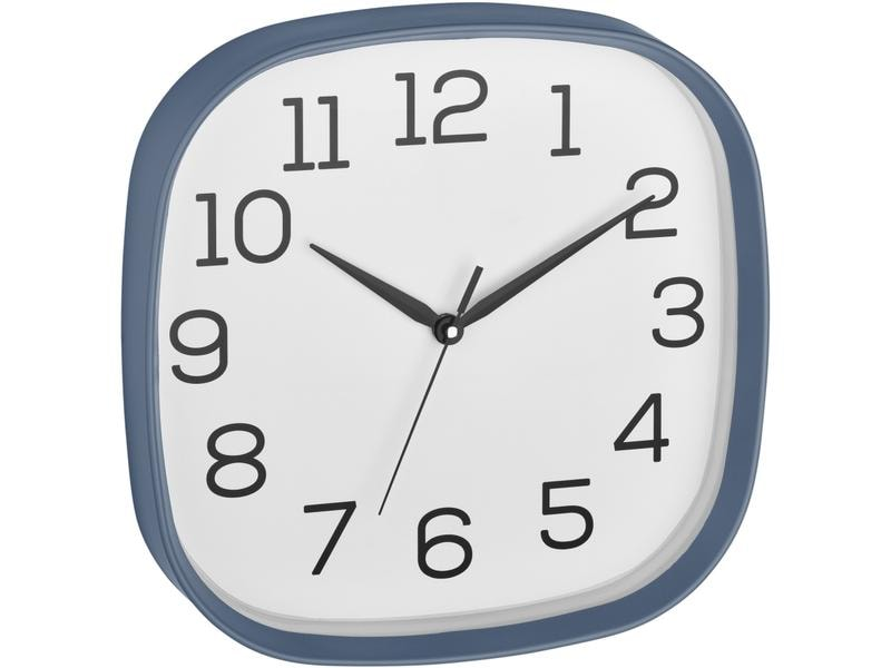 TFA Dostmann Wanduhr mit Sweep-Werk Taubenblau
