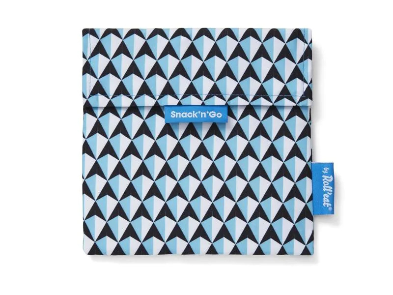Roll'eat Lunchbeutel SnacknGo-Tiles 18 cm x 18 cm, Blau