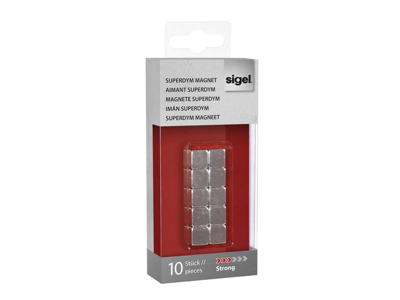 Sigel Magnetplättchen Strong Ø 10 x 10 x 10 mm, 10 Stück