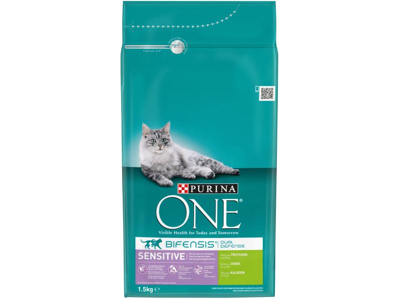 Purina ONE Trockenfutter Sensitive Truthahn &amp; Reis, 1.5 kg