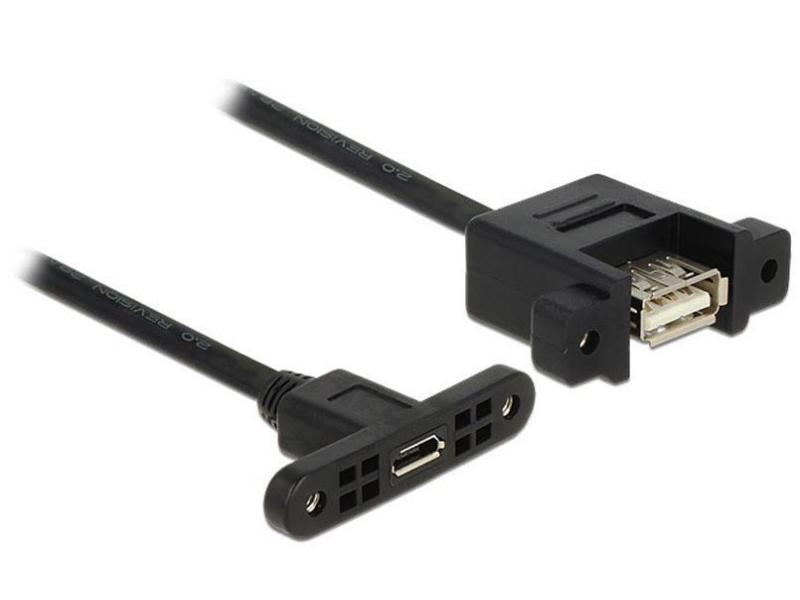 Delock USB 2.0-Einbaukabel  USB A - Micro-USB B 0.25 m
