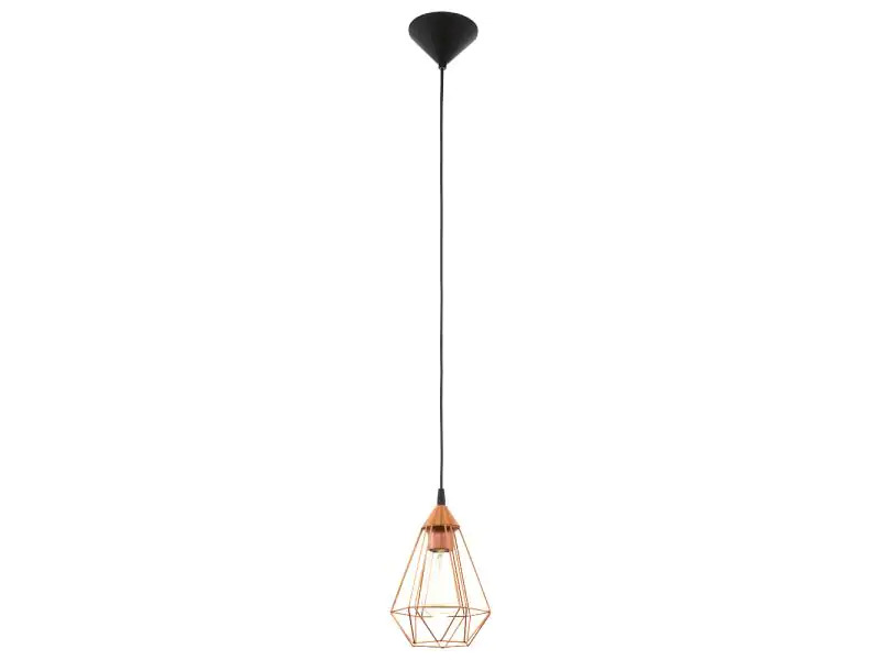 EGLO Leuchten Pendelleuchte TARBES 1x E27, 17.5 cm Kupfer