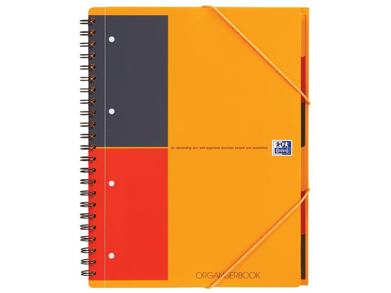 Oxford Notizheft International Organiserbook, A4 +, Liniert, Orange