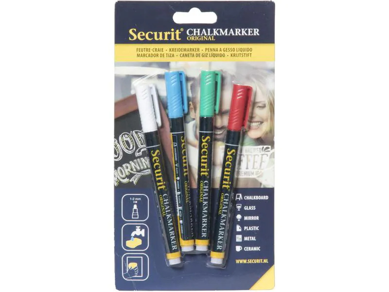 Securit Kreidemarker 1-2 mm 4 Stück