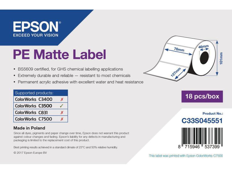 Epson Etikettenrolle 76 x 127 mm
