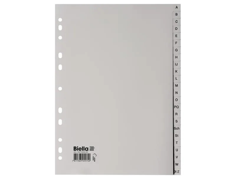 Biella Register A4 A-Z