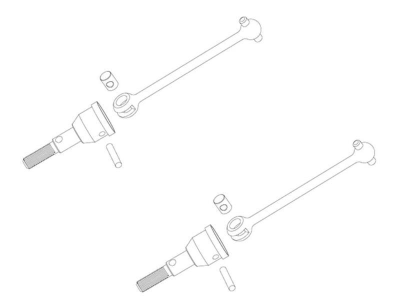 Amewi CVD Antriebswellen, Front zu Amewi Breaker, 2 Stück