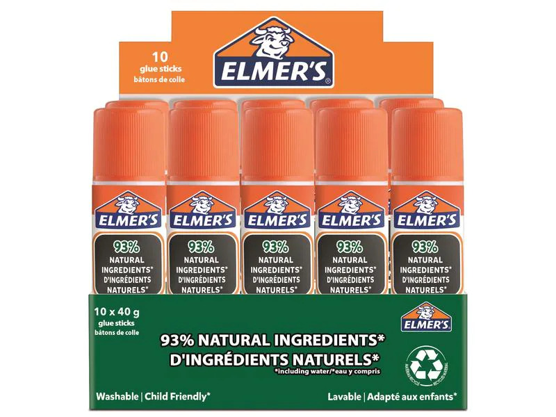 Elmers Klebestift-Set Pure Glue 10 Stück, Weiss