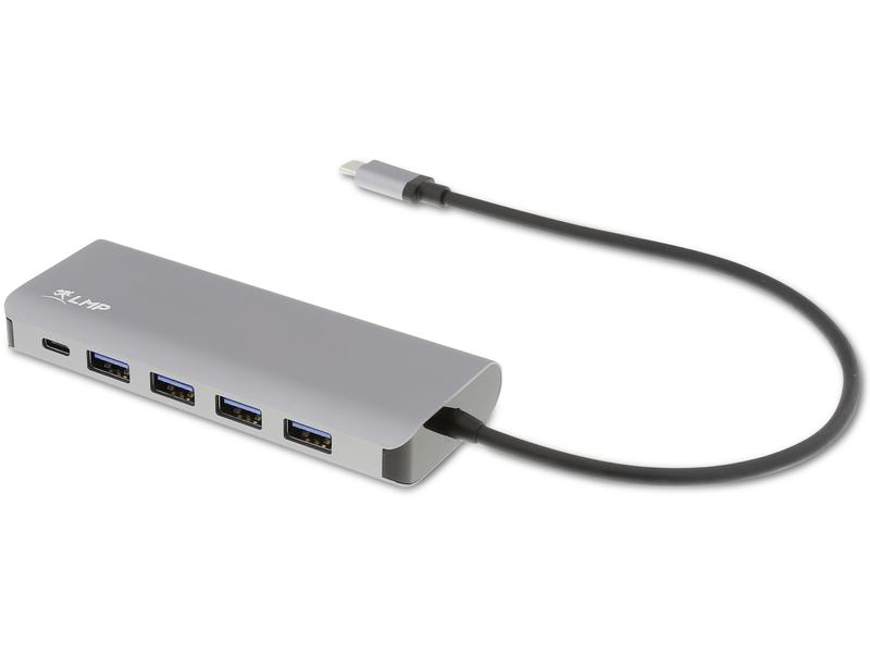 LMP USB-Hub USB Type-C – USB-A 3.0, USB -C Grau