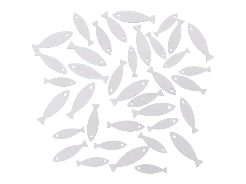 Rico Design Streudeko Fisch weiss 36 Stück