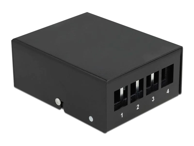 Delock Gehäuse Keystone Patchpanel 4 Port schwarz