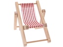 Rico Design Mini-Möbel Liegestuhl 7 x 10 cm 1 Stück, Rot/Weiss